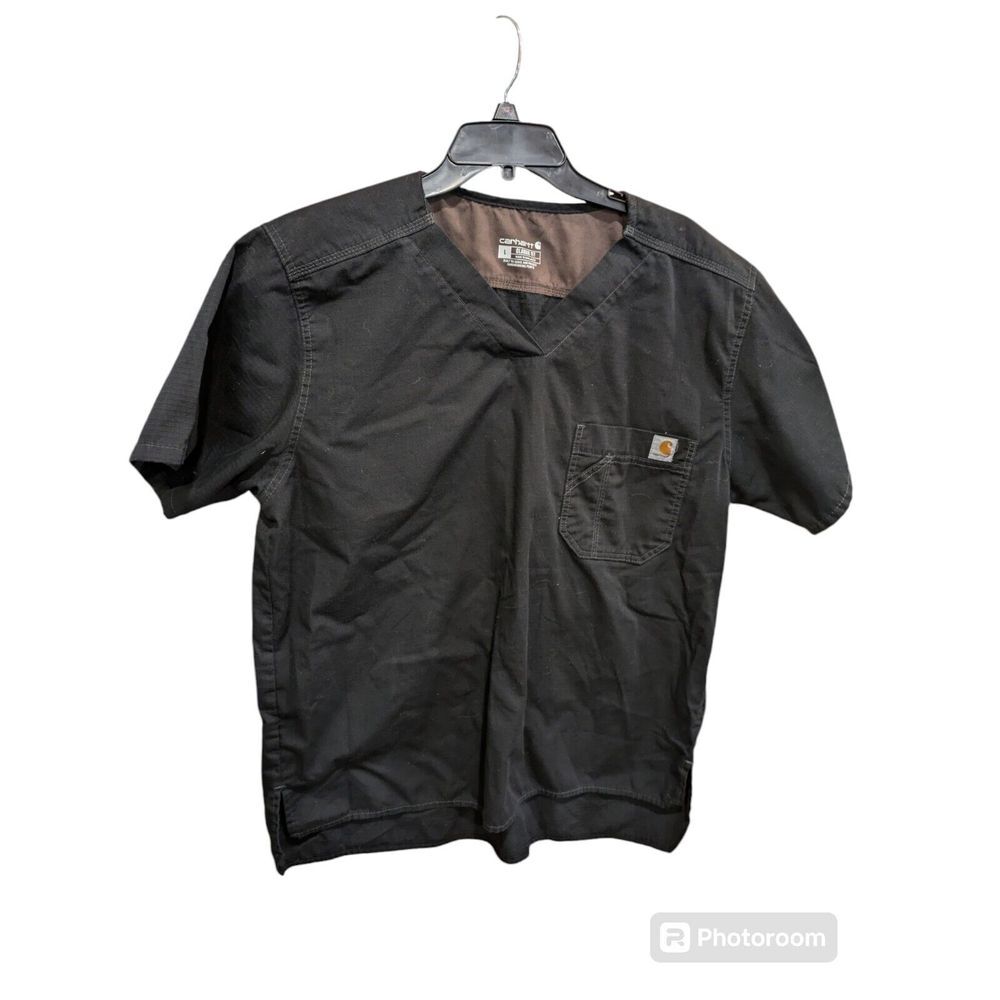 Carhartt Short Sleeve‎ Scrub Top  Size Large  Brown